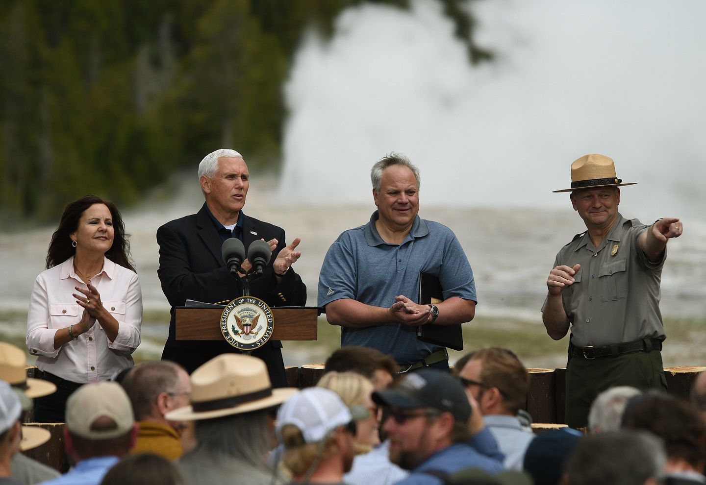 Pence in Yellowstone